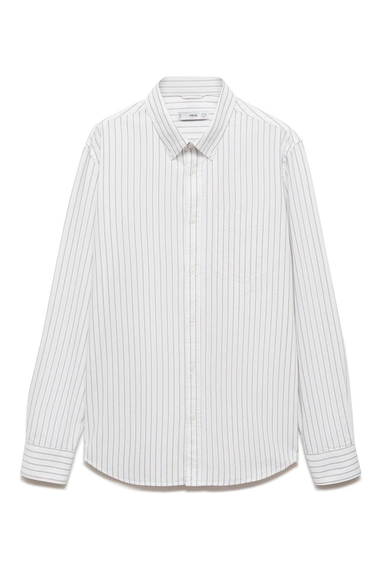 Kodak Stripe Regular Fit Poplin Button-Down Shirt, Alternate, color, WHITE