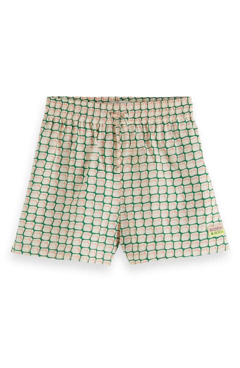Kids' Geo Print Drawstring Shorts (Big Kid)