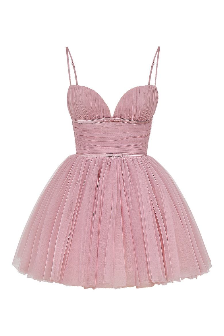 Princess Tulle Fit & Flare Evening Dress, Alternate, color, ADOBE ROSE