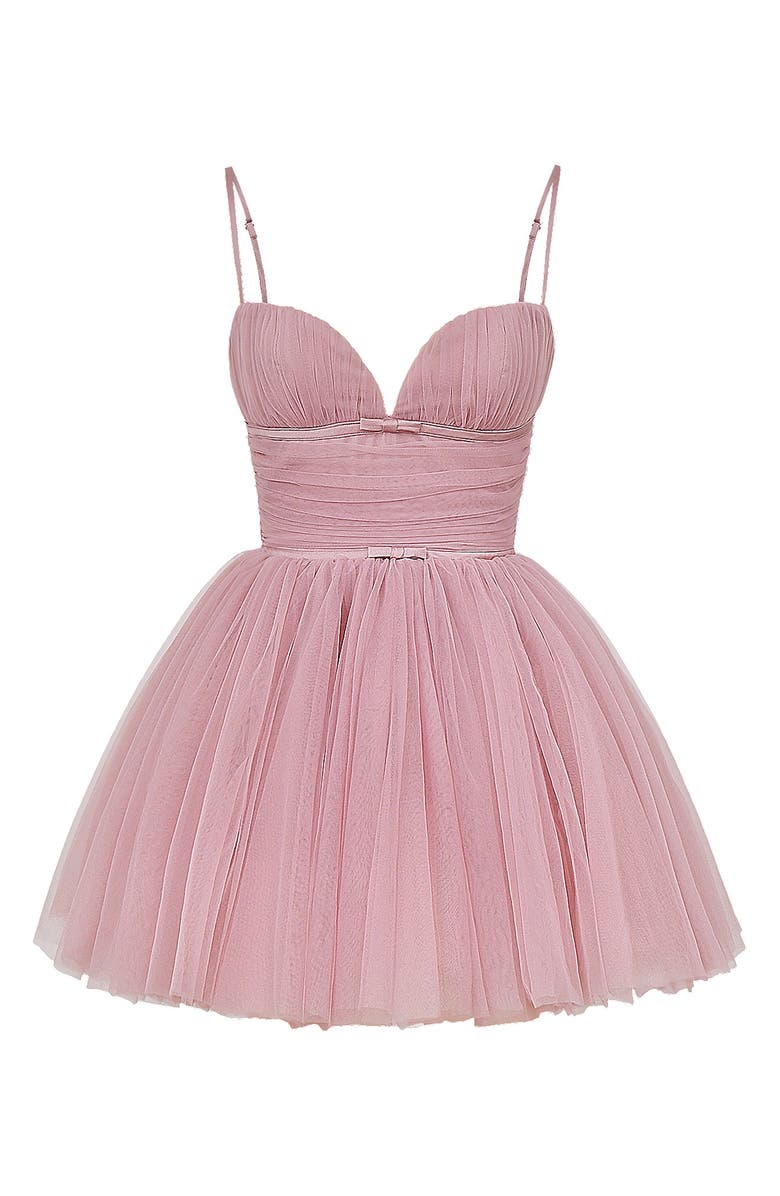 HOUSE OF CB Princess Tulle Fit & Flare Evening Dress, Alternate, color, Adobe Rose