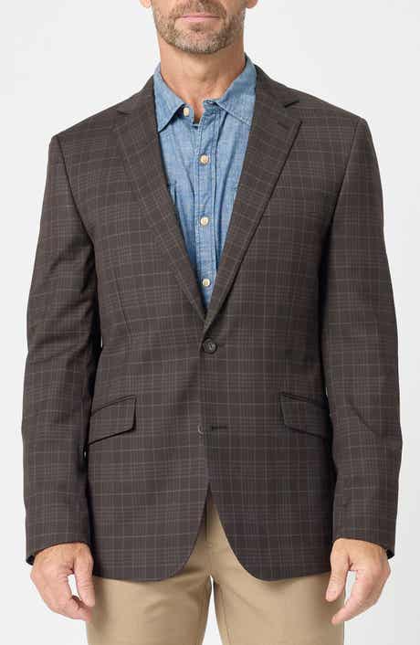 Plaid Slim Fit Stretch Sport Coat