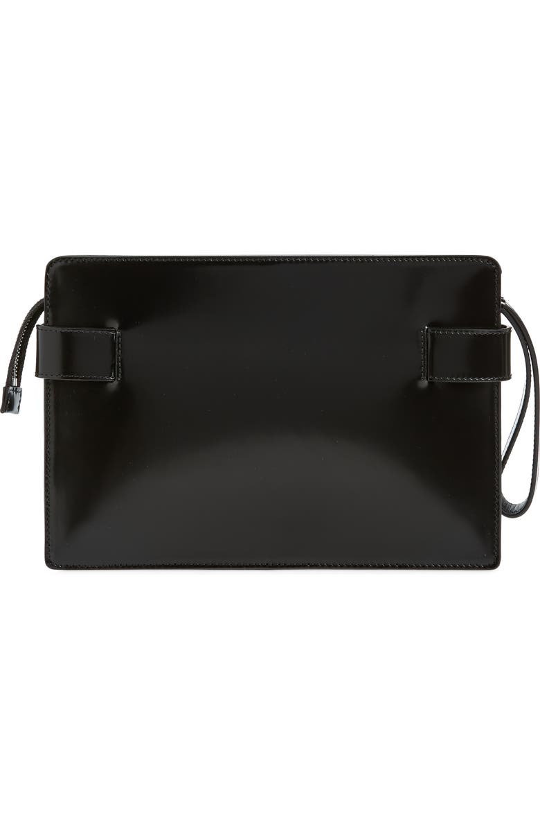 FERRAGAMO Twins Leather Zip Pouch, Alternate, color,