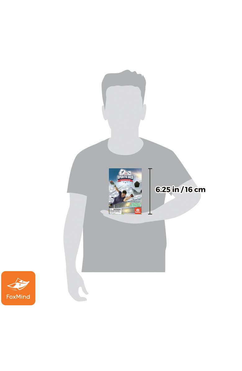 FoxMind Sports Dice Soccer Dice Board Game, 2 or 4 Players, Alternate, color,