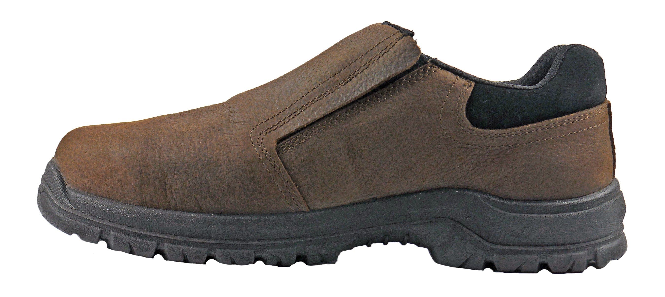 Hoss Boot Company HOSS Worker Slip On Composite Toe Met Guard Work Shoe, Alternate, color, Brown