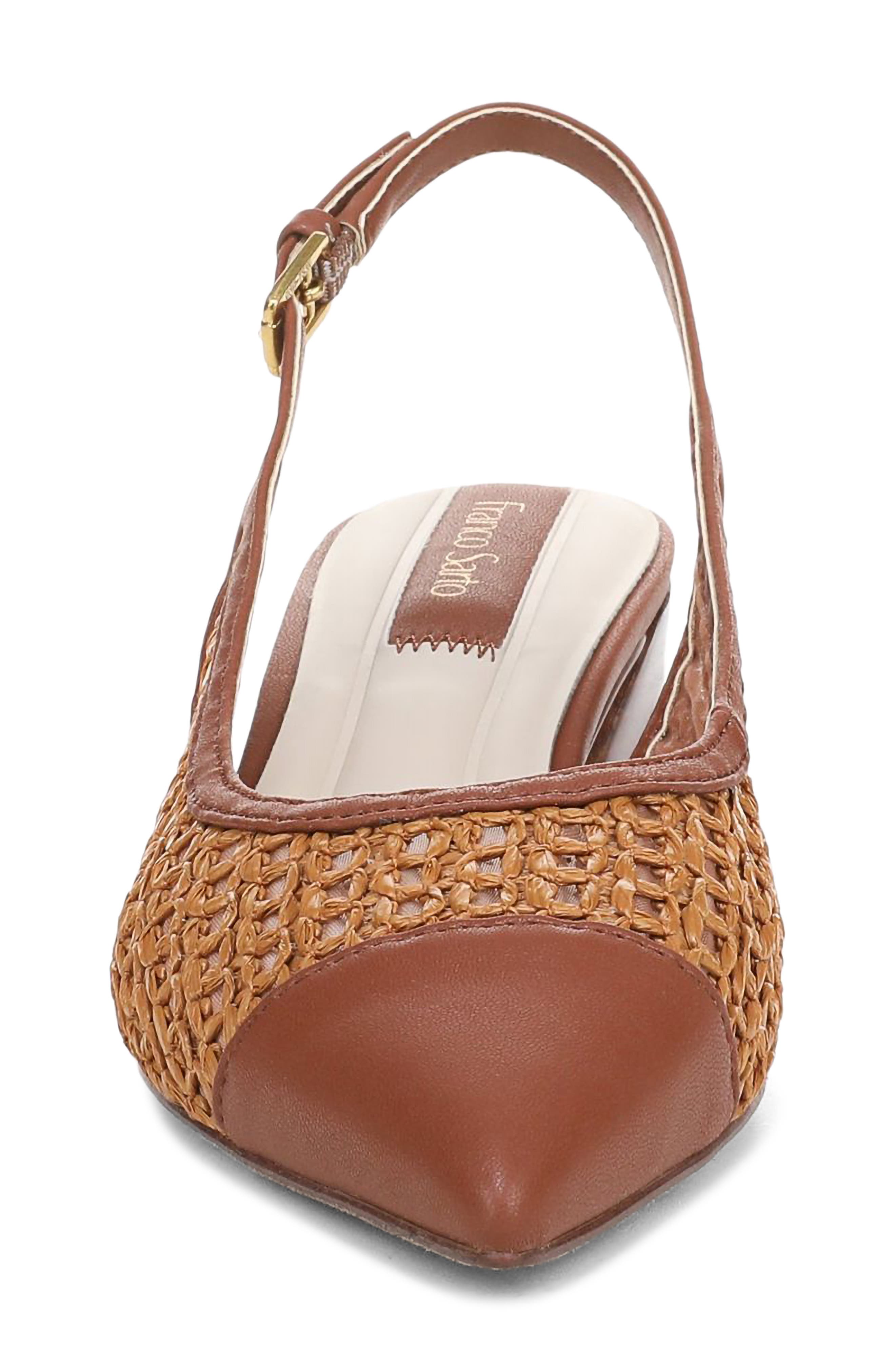 Racer Slingback Pointed Toe Pump, Alternate, color, WICKER