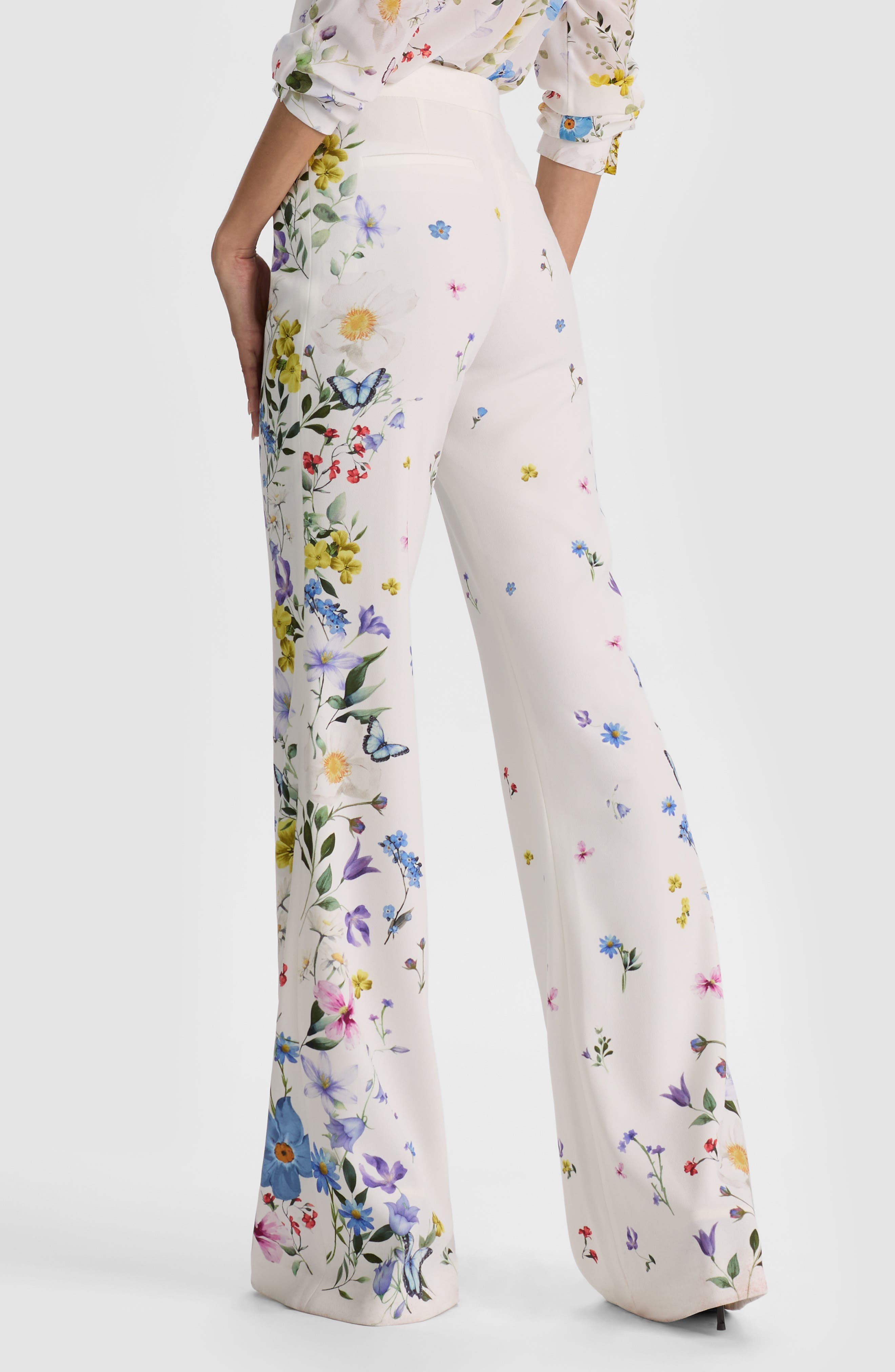 Andrew Placed Floral Slim Bootcut Pants - image 2