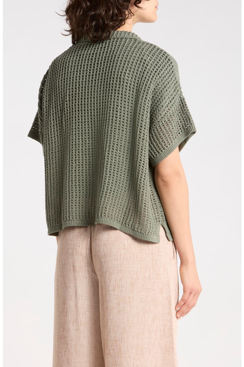 Cotton Mesh Polo, Alternate, color, OLIVE GREEN