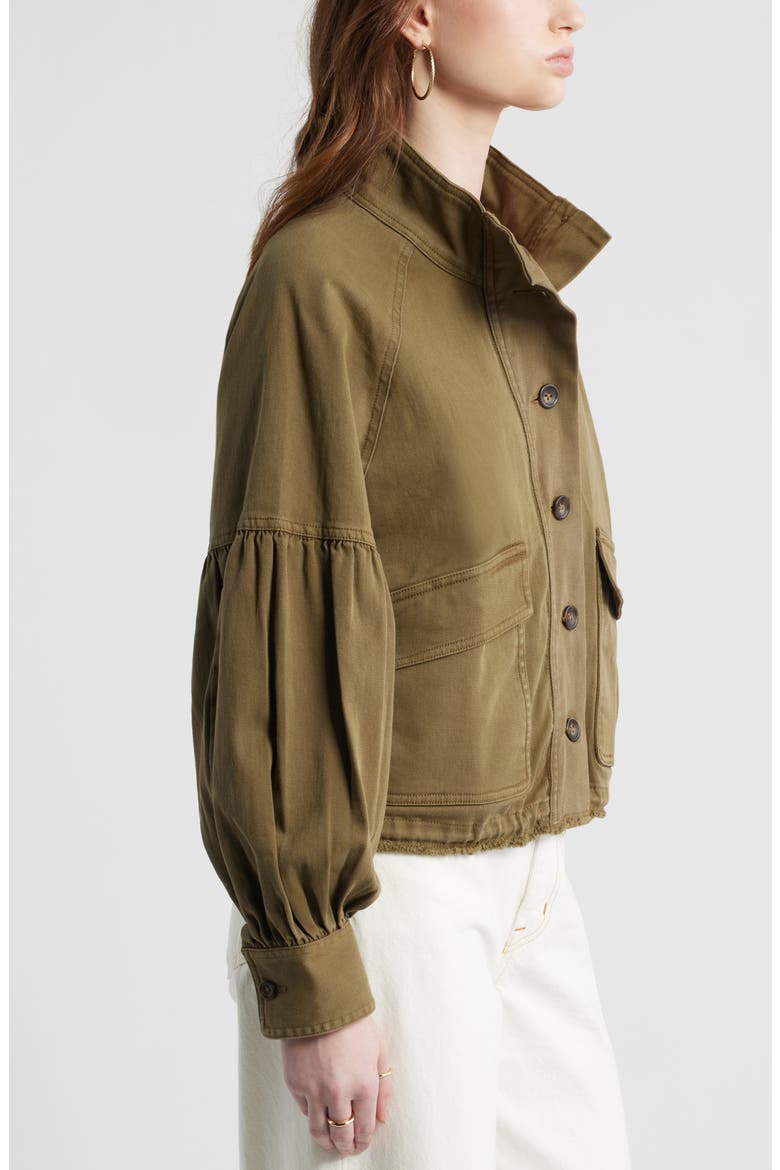 Blouson Twill Utility Jacket, Alternate, color, OLIVE DARK