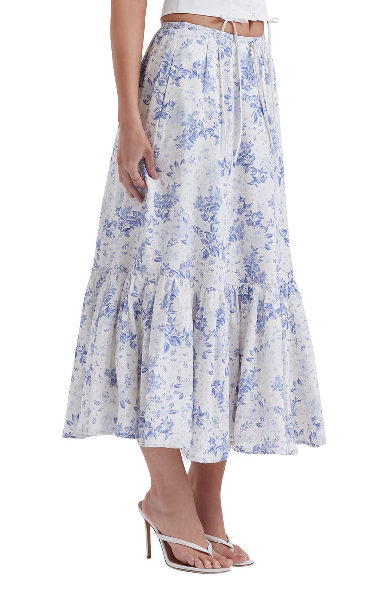 HOUSE OF CB Aitana Floral Flounce Drawstring Skirt, Alternate, color, 