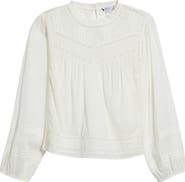 Rails Reyna Lace Inset Cotton Peasant Top