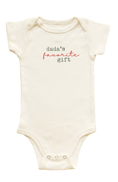 Dada's Favorite Gift Organic Baby Bodysuit