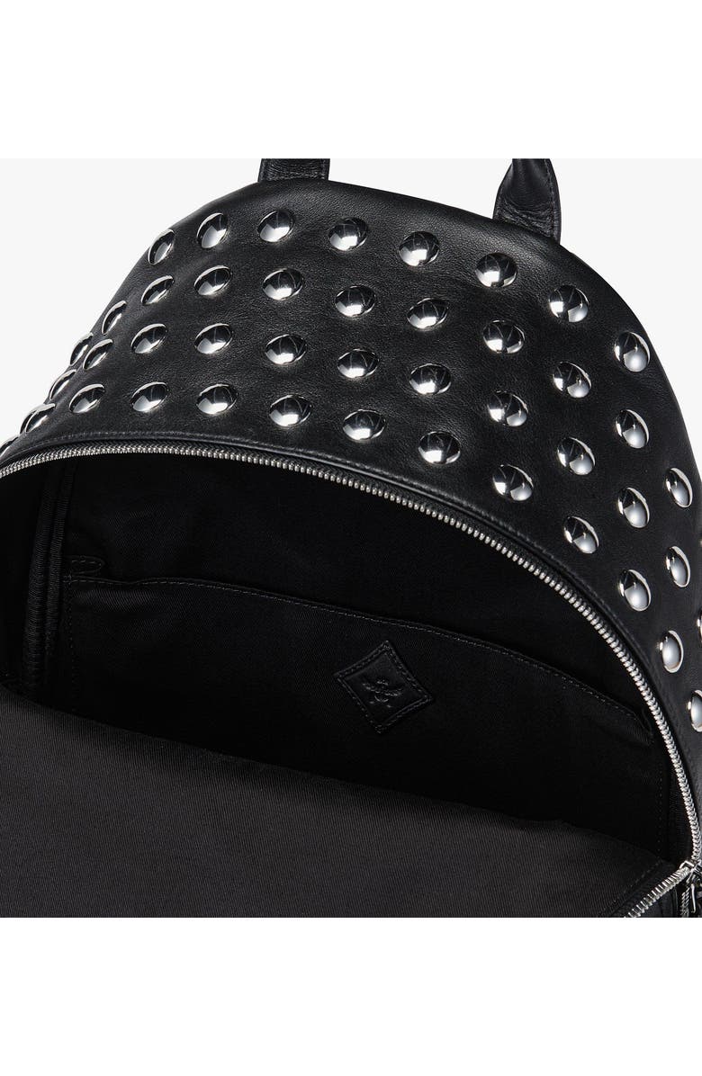 MCM Medium Stark Backpack in Galactic Gala Lamb Leather, Alternate, color, Black