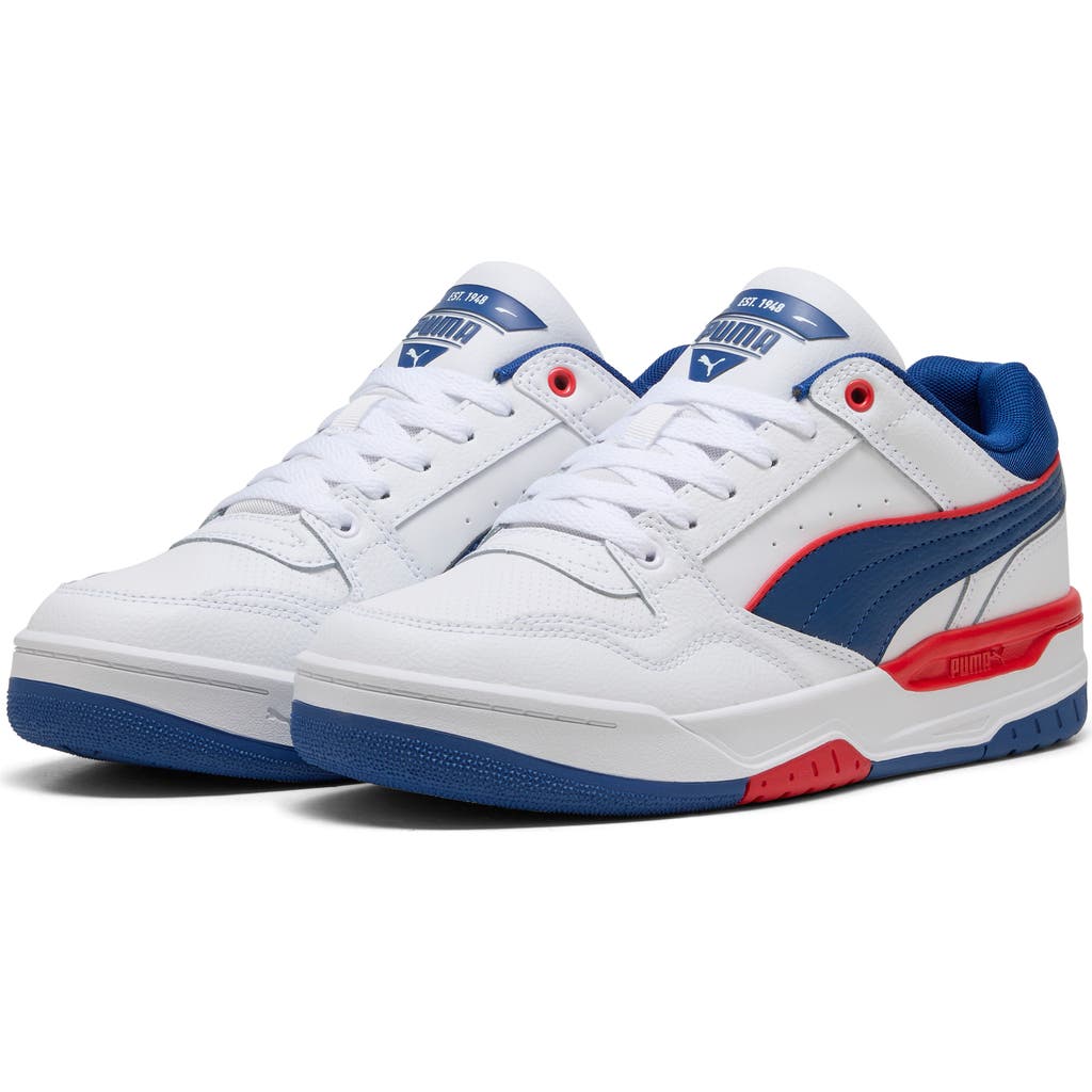 Puma Rebound Retro Low Top Sneaker In White