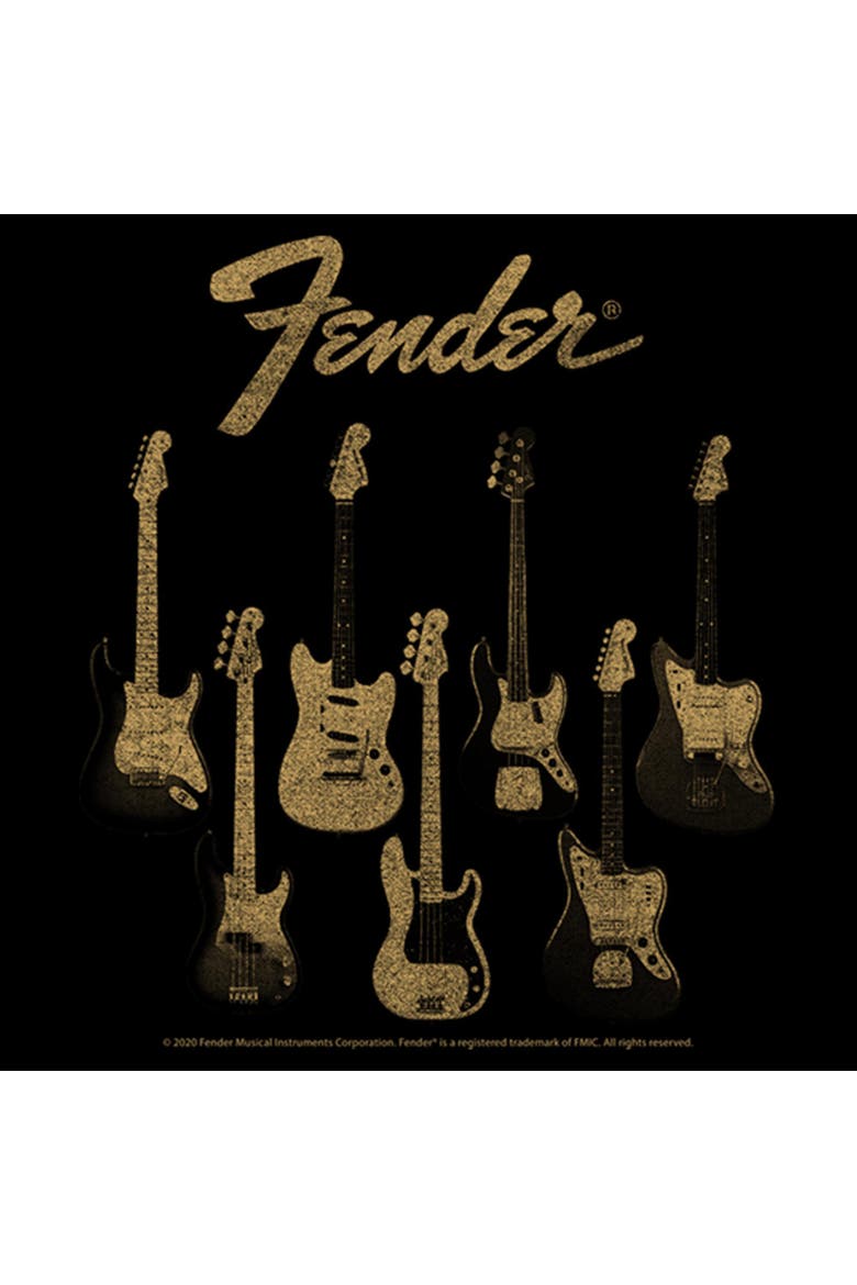 Men's Fender Distressed Guitars Group  Graphic T-Shirt, Alternate, color, Black