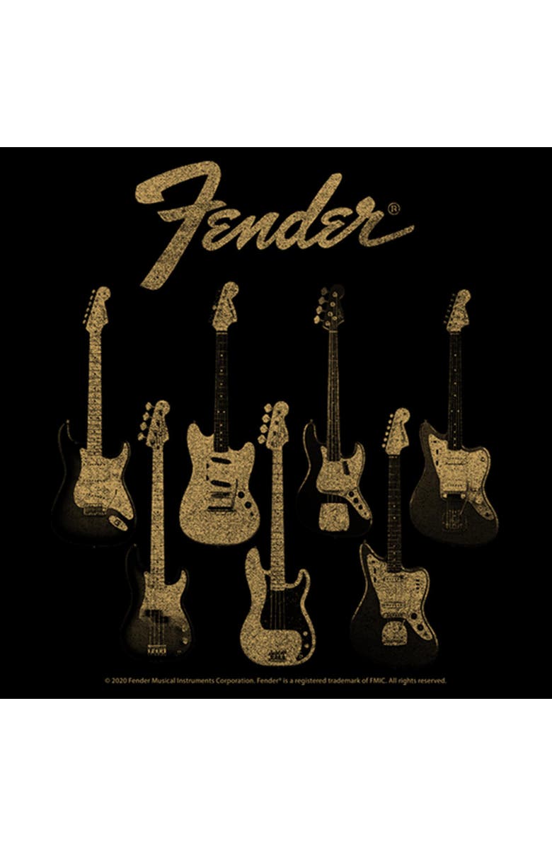 FENDER Men's Fender Distressed Guitars Group Graphic T-Shirt, Alternate, color, Black