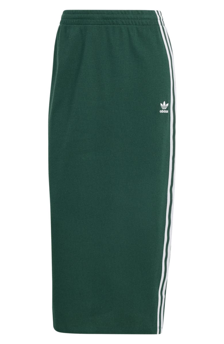 adidas Originals Adicolor 3-Stripes Knit Midi Skirt, Alternate, color, Mineral Green