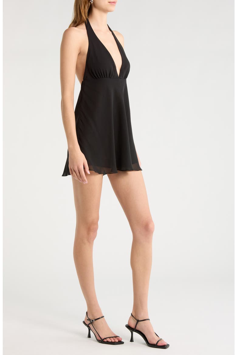 The Ryan Halter Minidress, Alternate, color, BLACK