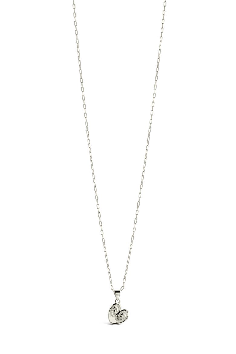Palmier Pendant Necklace, Main, color, SILVER