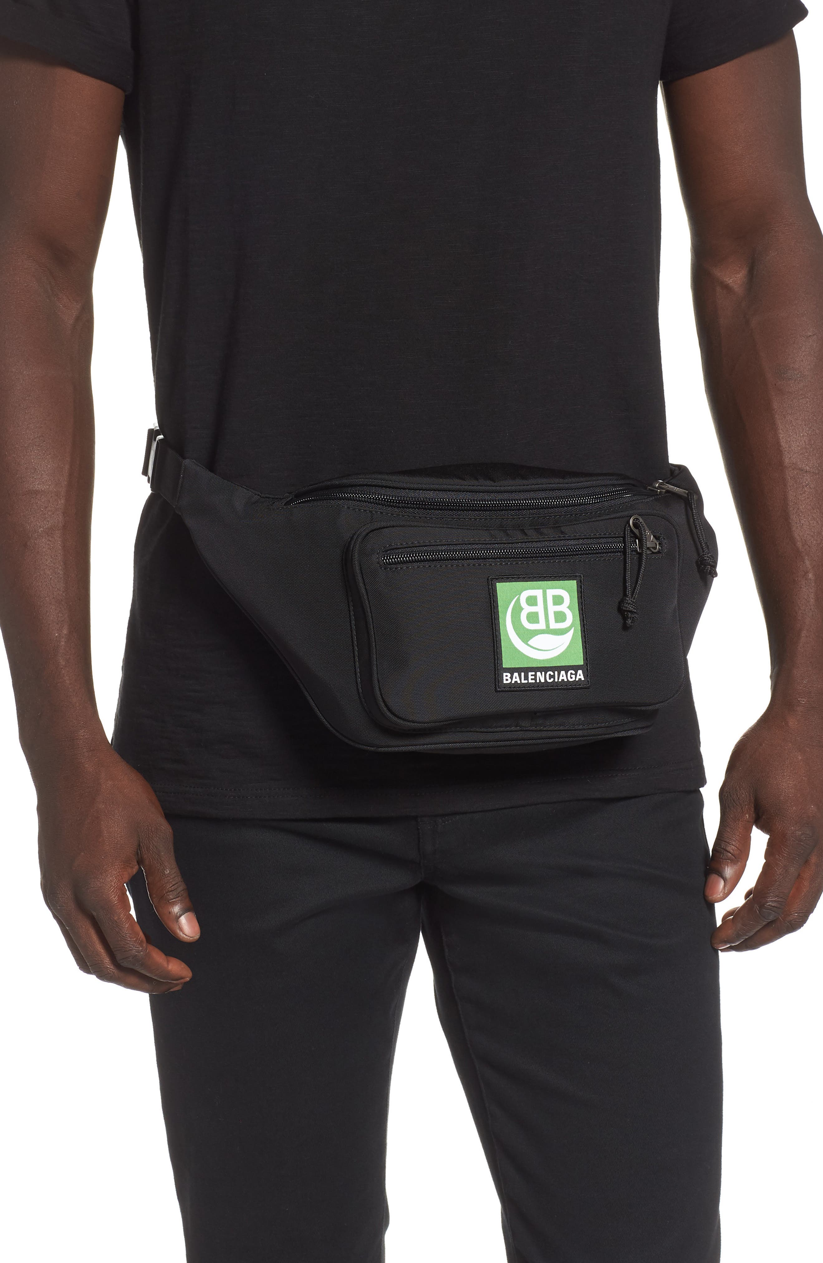 Balenciaga Explorer Canvas Belt Bag, Alternate, color, 