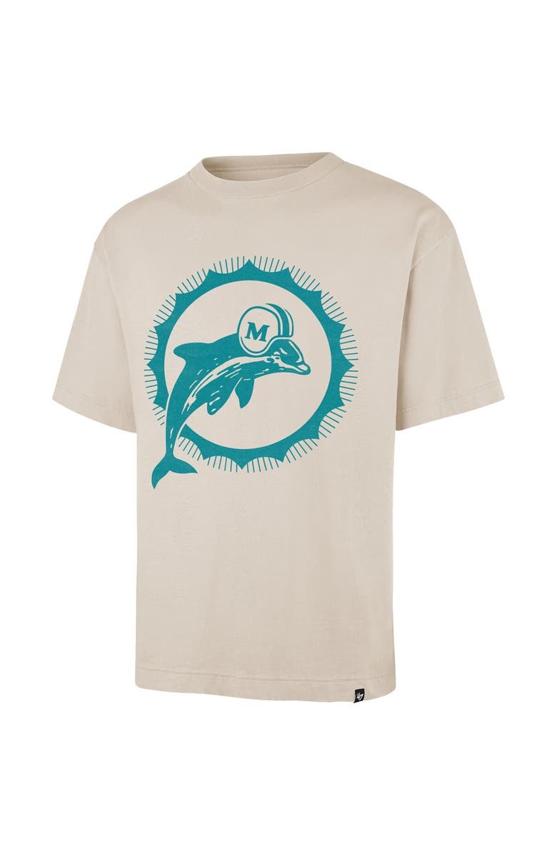'47 Men's '47 Tan Miami Dolphins Bouldering Imprint Ravine Foundation Throwback T-Shirt, Alternate, color, Tan