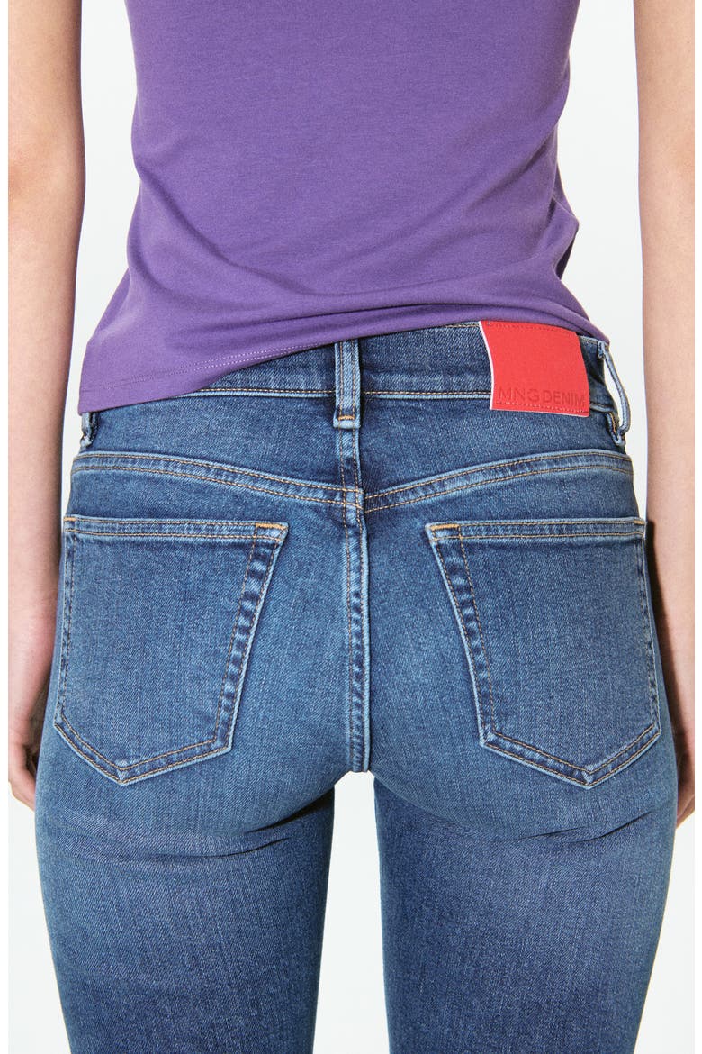 Starring Hailey Bieber Skinny Jeans, Alternate, color, MEDIUM BLUE