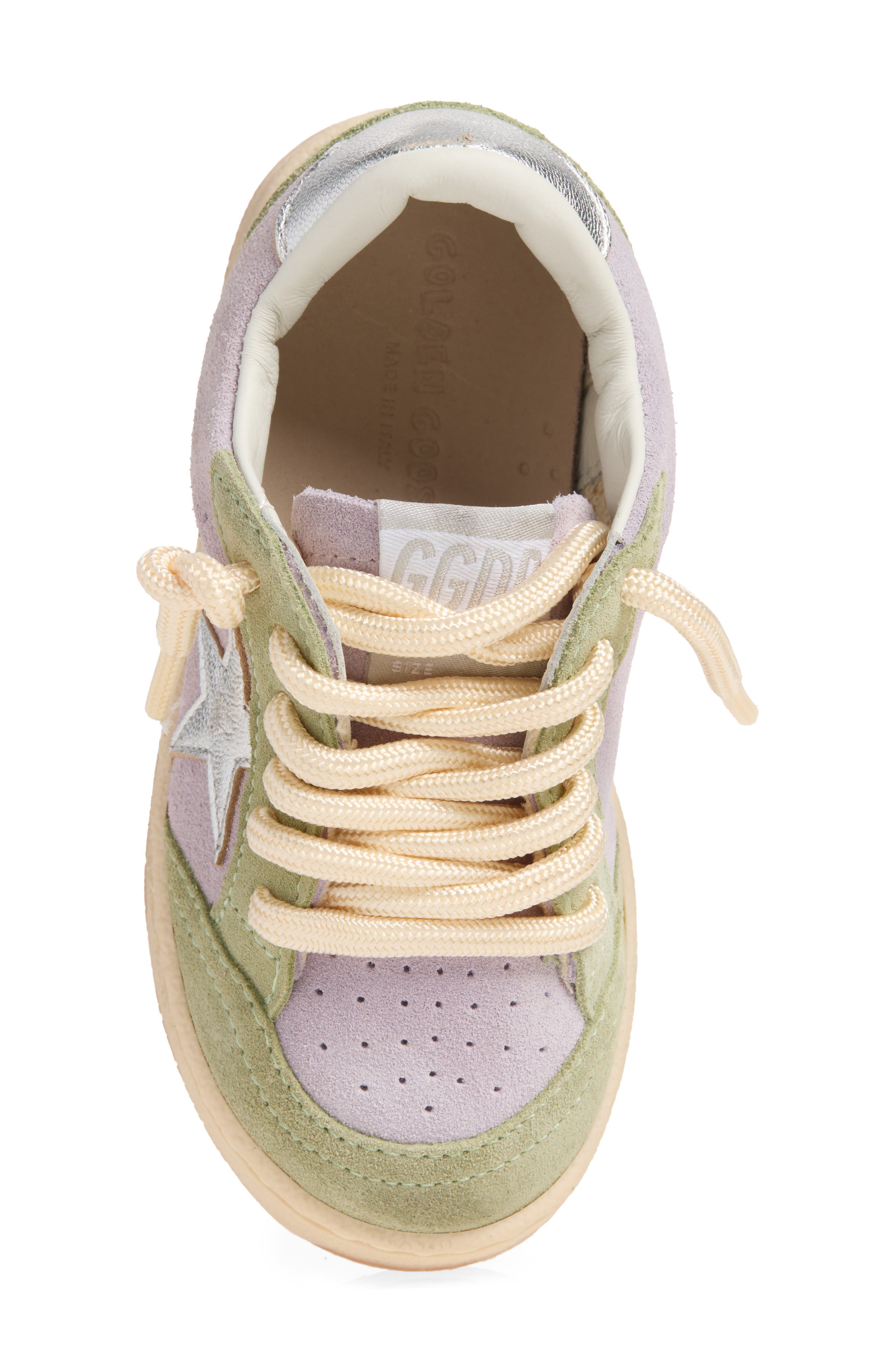 Kids' Ball Star Low Top Sneaker, Alternate, color, LILAC/ LIGHT GREEN/ SILVER