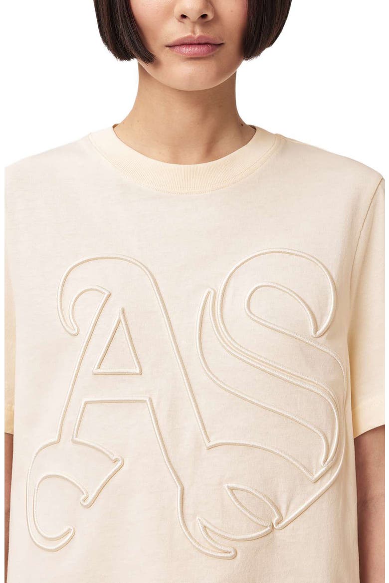 Lisa Embroidered Cotton T-Shirt, Alternate, color, PEBBLE WHITE