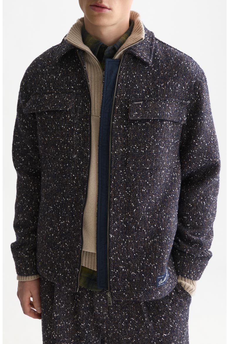 Tailored Tweed Jacket, Main, color, SKY CAPTAIN
