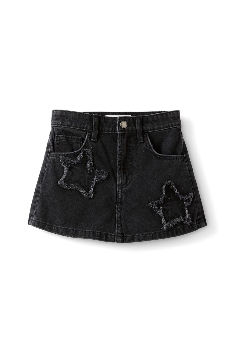Kid's Alayna Aline Denim Skort, Main, color, Balmoral Black Stars