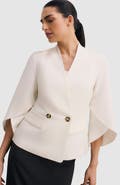 The Fold Signature Draped Cape Blazer