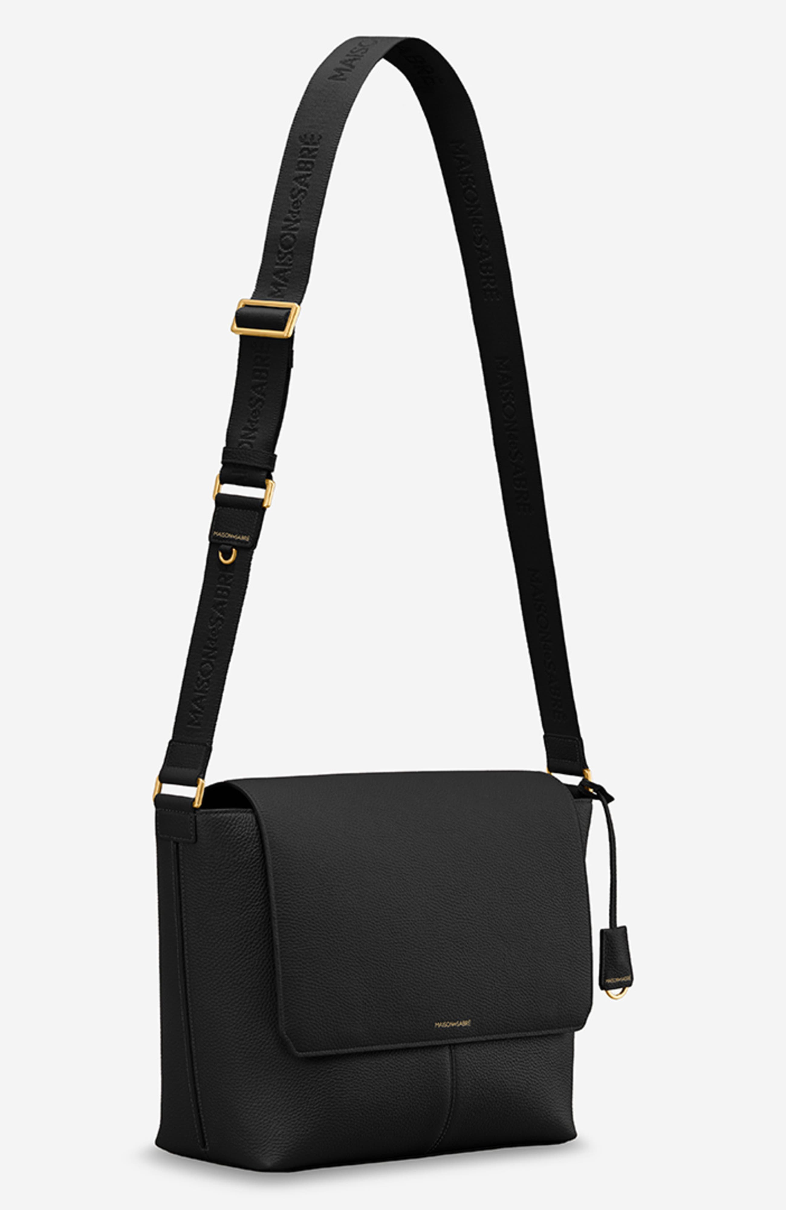 MAISON de SABRÉ Leather Flaire Messenger Bag, Alternate, color, 