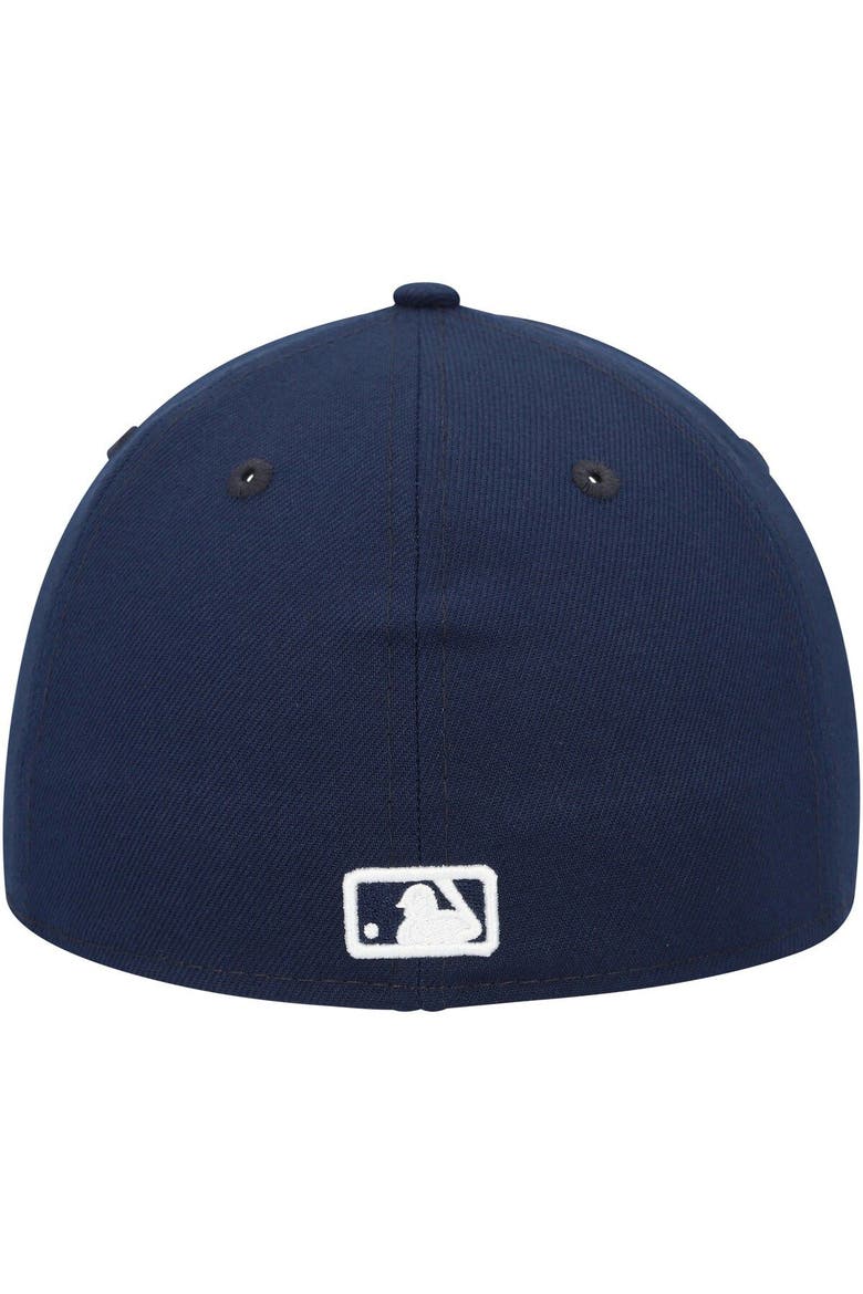 Men's New Era Navy Miami Marlins Oceanside Low Profile 59FIFTY Fitted Hat, Alternate, color, Navy