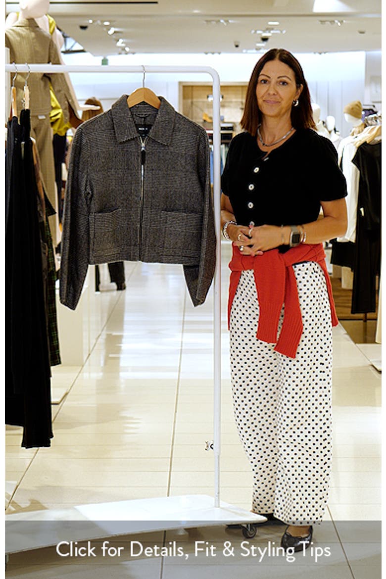 Solana Plaid Wool Jacket with Leather Trim video