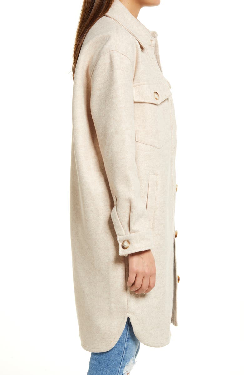 BLANKNYC Long Button-Up Shacket, Alternate, color, 