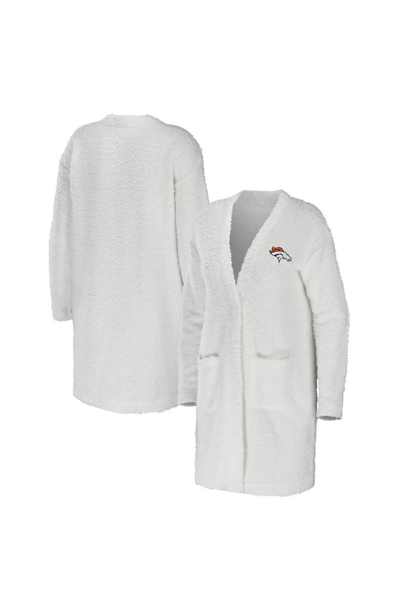 WEAR by Erin Andrews Women's WEAR by Erin Andrews Cream Denver Broncos Cozy Lounge Cardigan Sweater, Main, color, 
