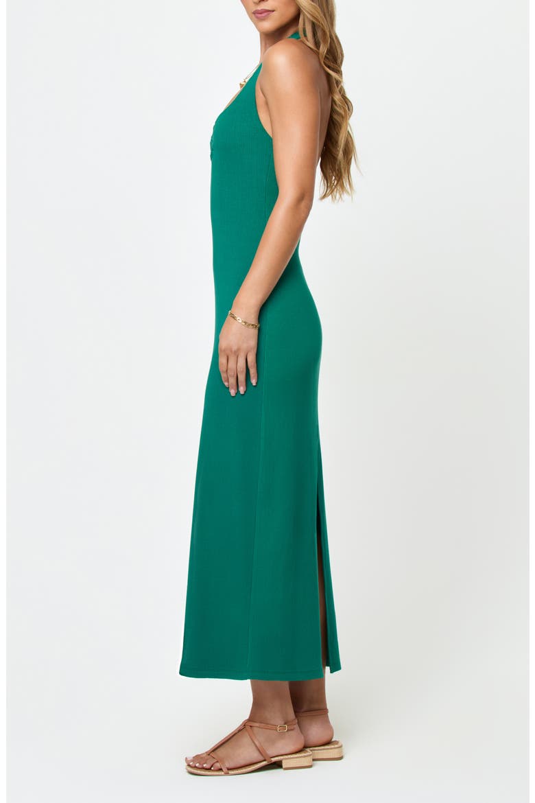 La Femme Cover-Up Halter Maxi Dress, Alternate, color, ISLE