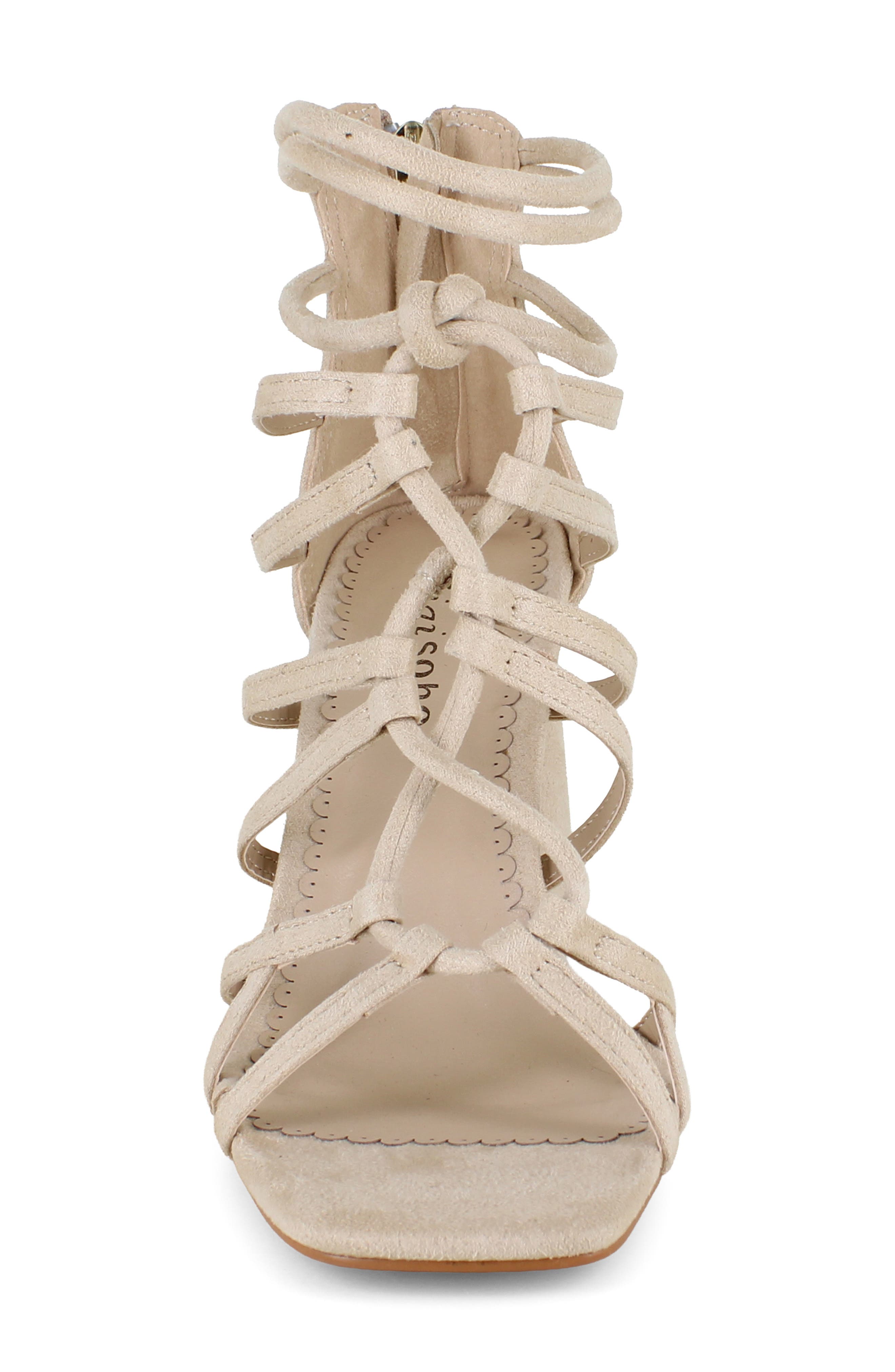 ZIGISOHO Cage Sandal, Alternate, color, Nude Suede