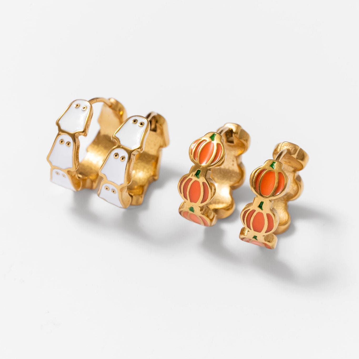 Pip Pop Repeat Pumpkin Hypoallergenic Hoop Earrings | Nordstrom