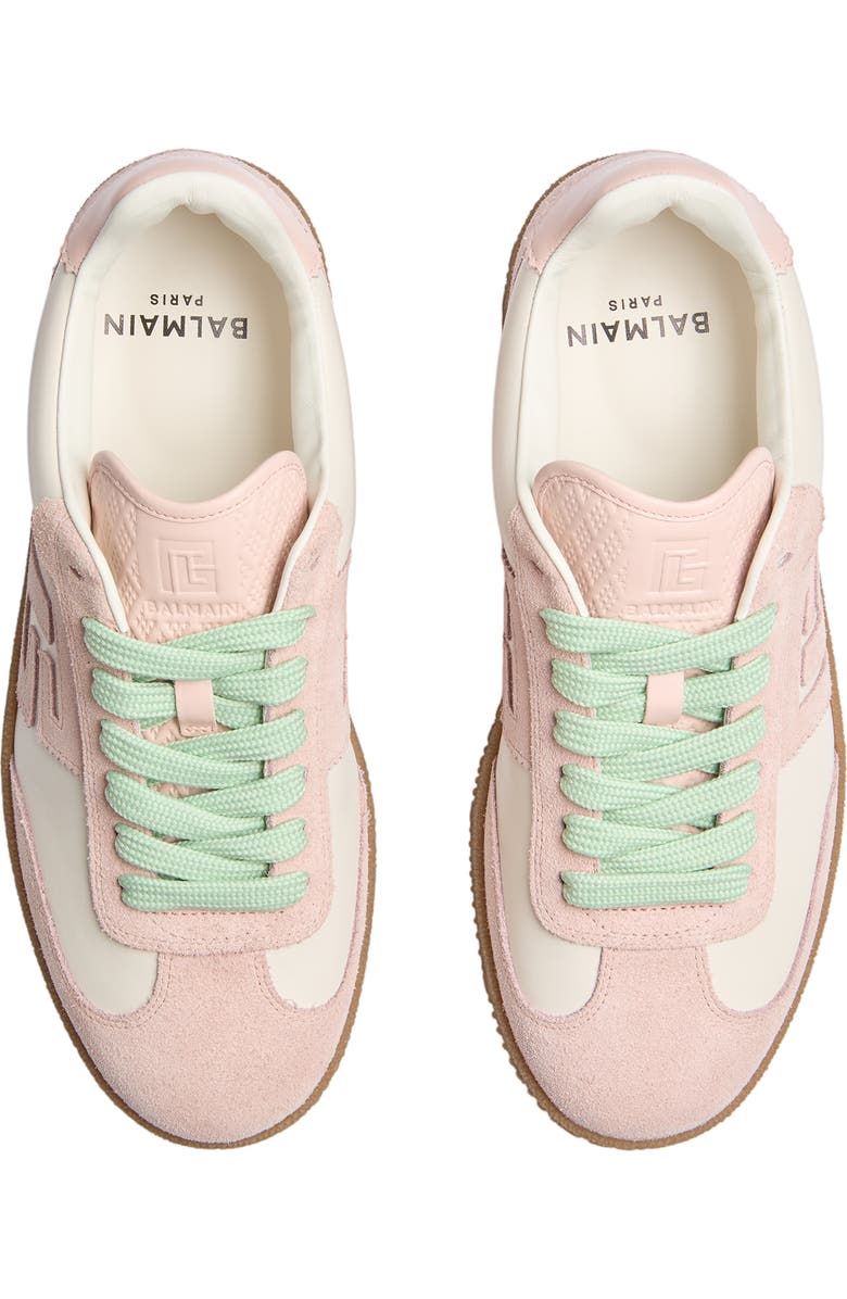 Balmain Swan trainers in smooth leather and suede, Alternate, color, Multicolor