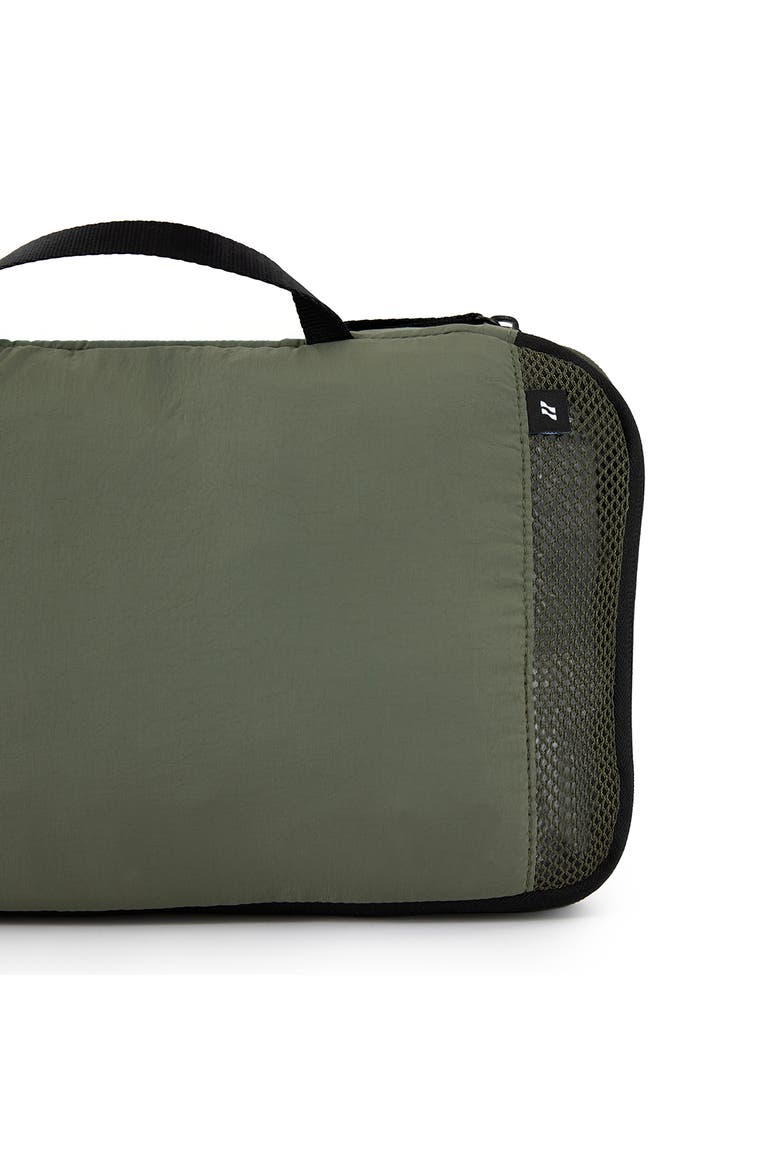 ORDO 3-Piece Compression Packing Cubes for Space-Saving Travel, Alternate, color, Moss