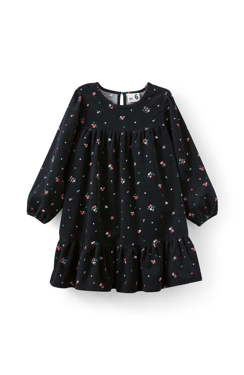 Cotton On Kids Kid's Tilly Long Sleeve Dress, Main, color, Black Floral