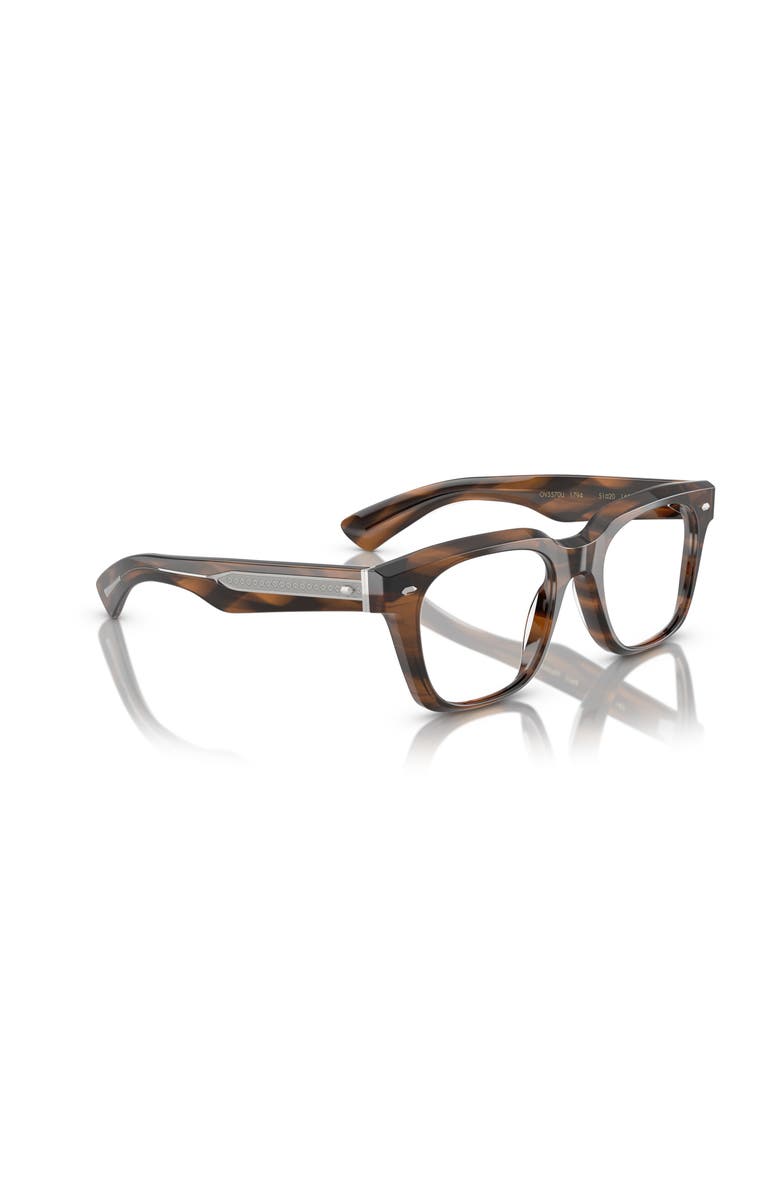 Oliver Peoples 51mm Rectangle optical glasses, Alternate, color, Brown
