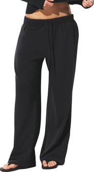 SKIMS Cotton Blend Jersey Wide Leg Pants