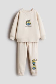 H&M 2-piece Printed Sweatshirt Set