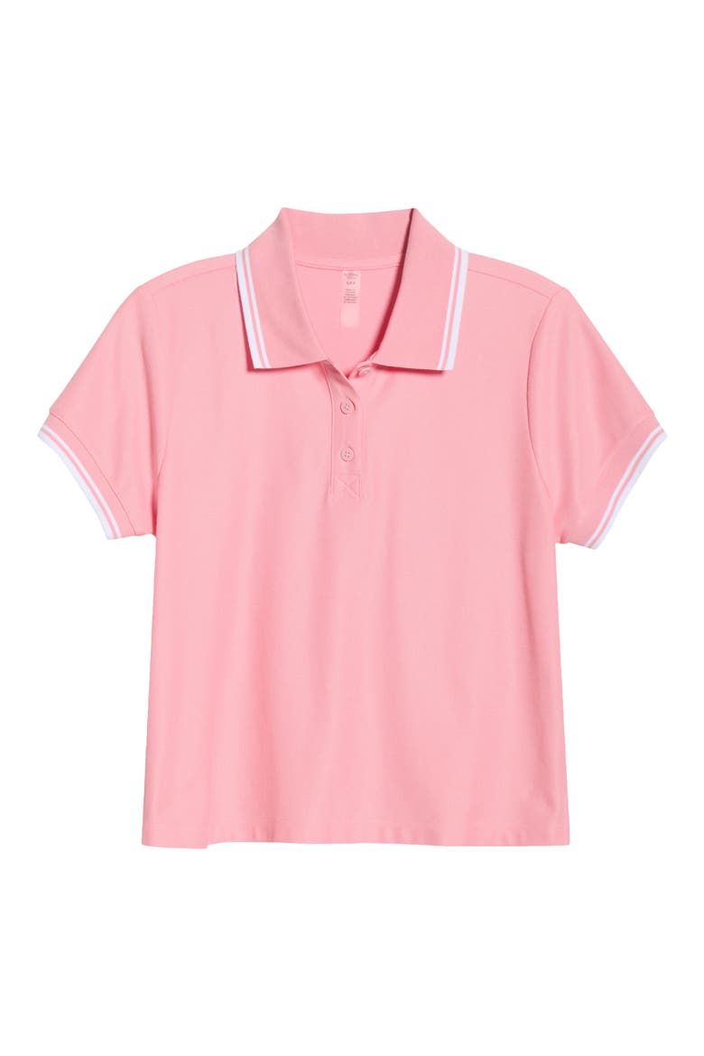 Country Club Polo Top, Alternate, color, PINK PLAY