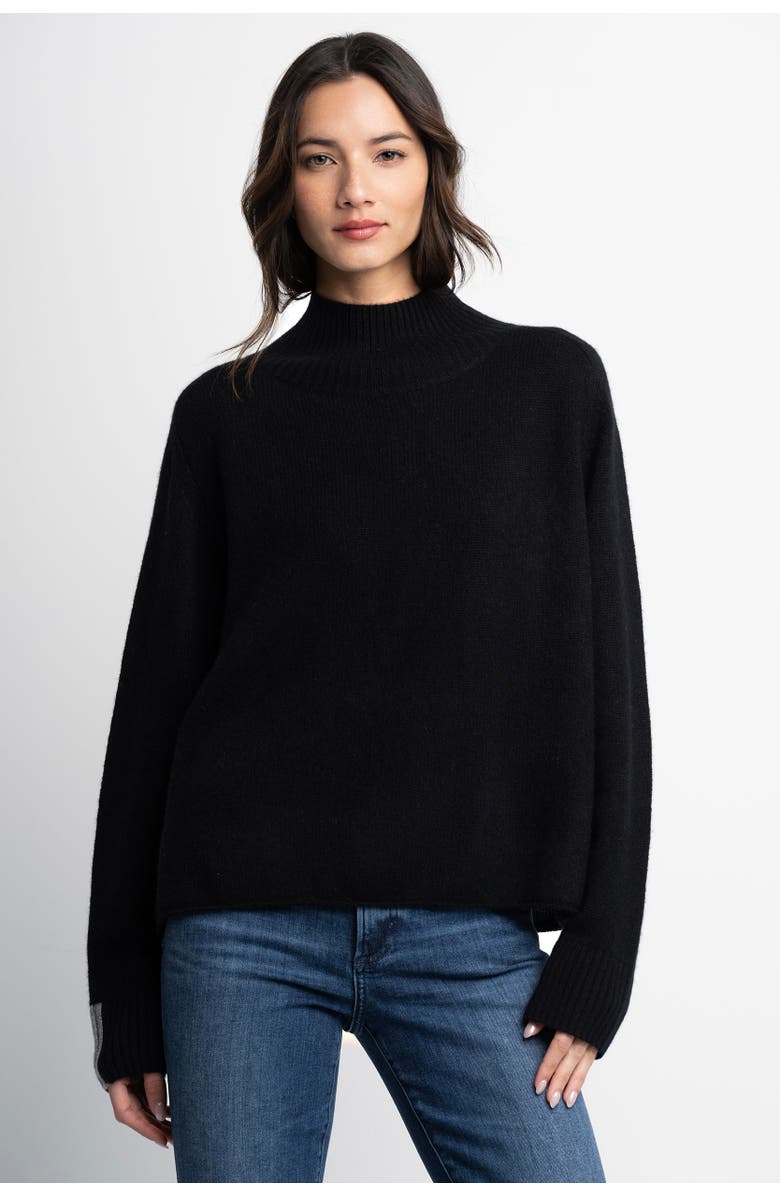 Lisa Todd The Speakeasy Cashmere Sweater, Main, color, Onyx