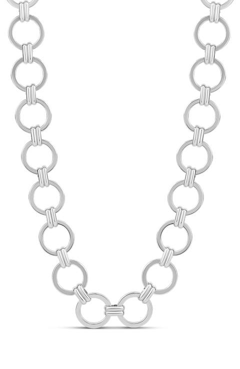 Round Link Statement Necklace