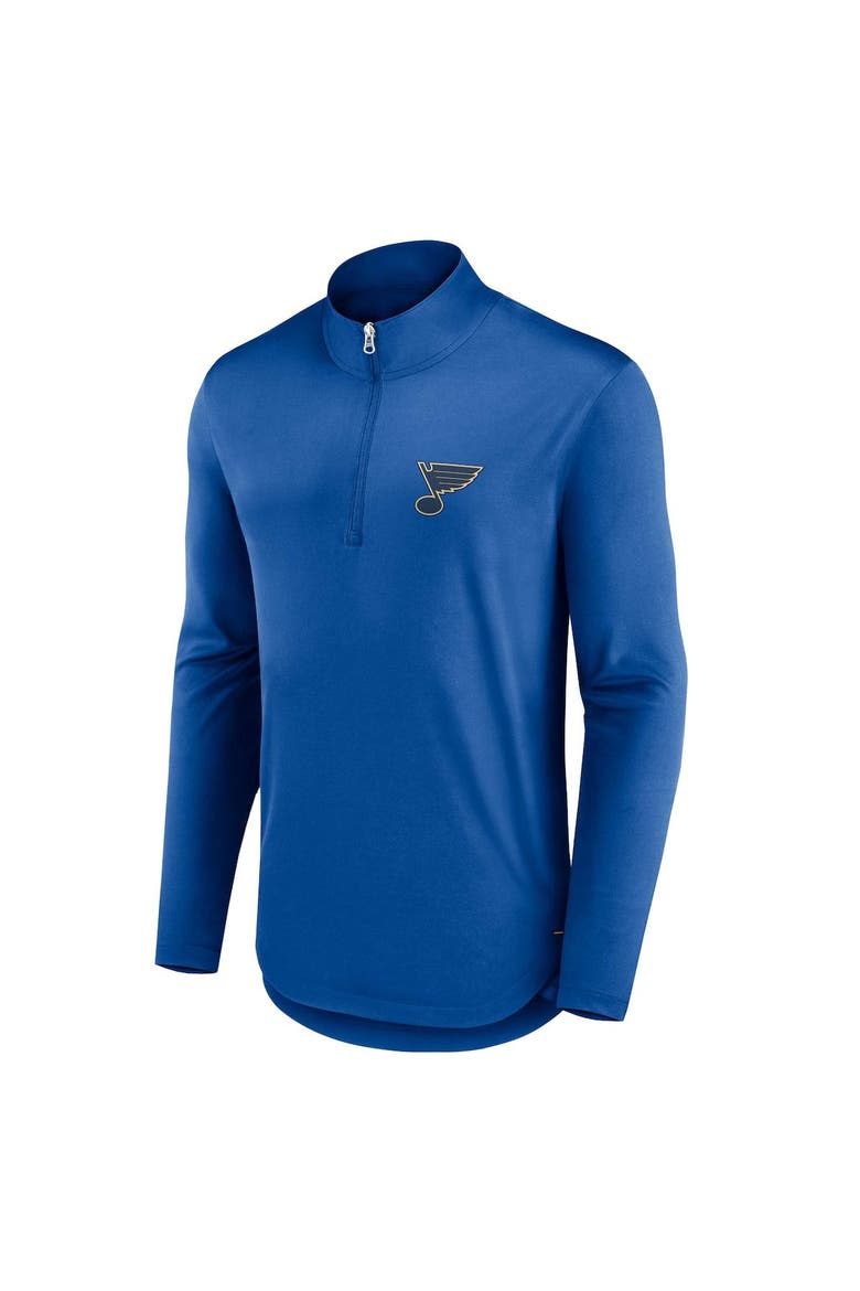 Men's Fanatics Branded Blue New York Rangers Tough Minded Quarter-Zip Top, Alternate, color, Blue