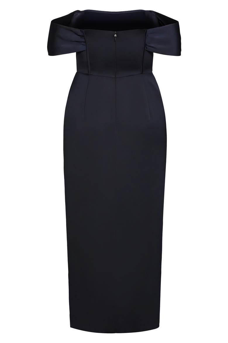 Forbidden Love Off the Shoulder Dress, Alternate, color, NAVY