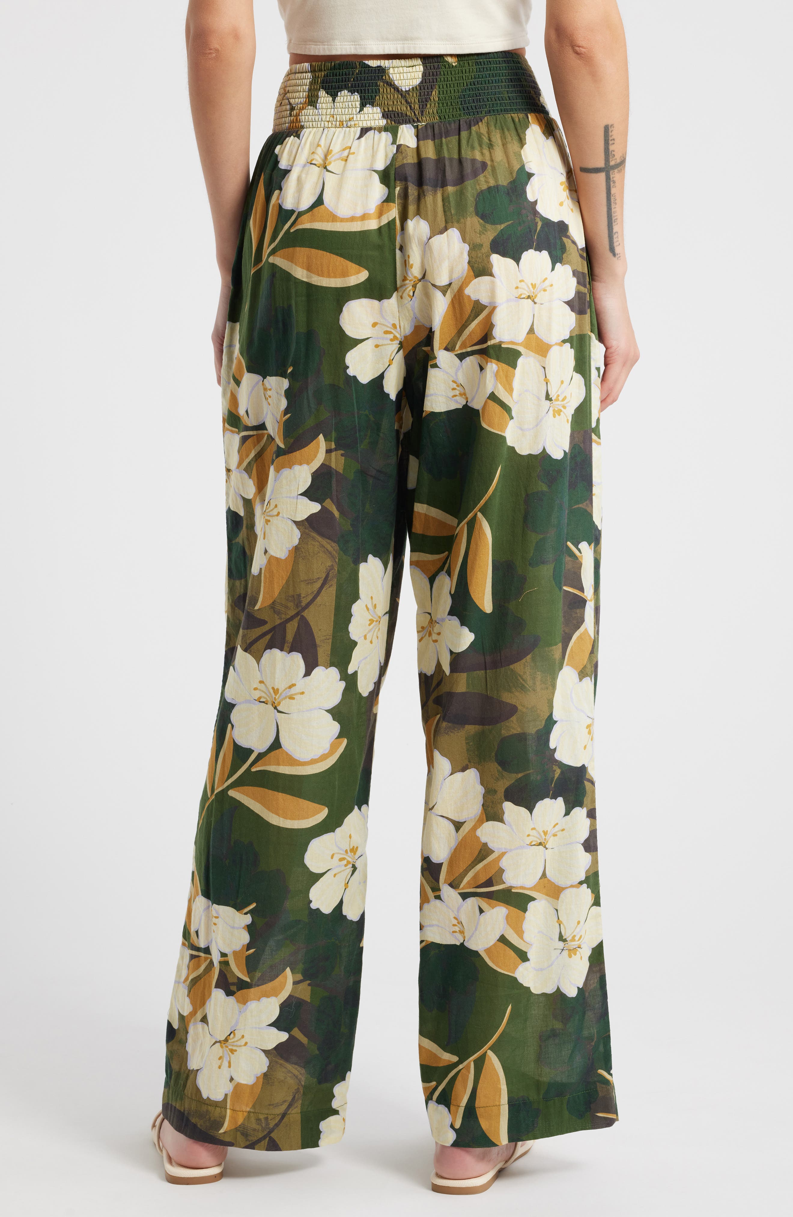 Brendon Floral Wide Leg Cotton Pants - image 2